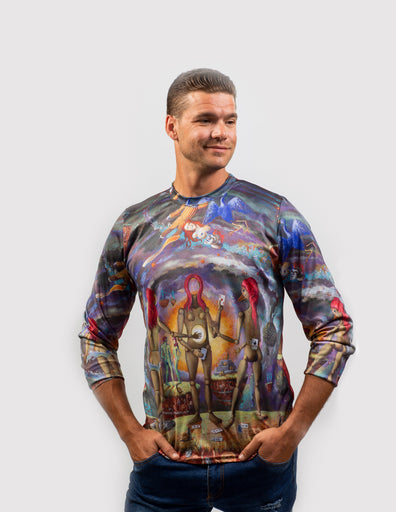 "Three Graces " Long Sleeve Shirt - Constantino Artwork inspired by the artistry of Anton Brzezinski